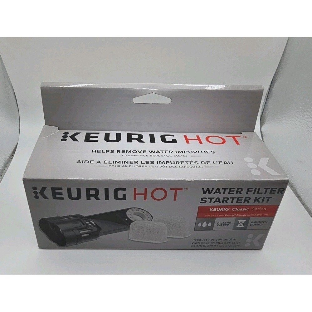 KEURIG Water Filter Starter Kit - 1 water filter assembly & 2 Water Filters NEW